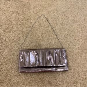 Metallic silver clutch purse - perfect for prom